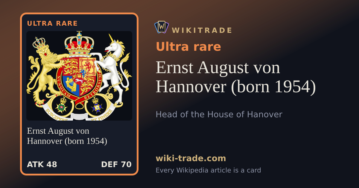 Ernst August von Hannover (born 1954) — Ultra rare card