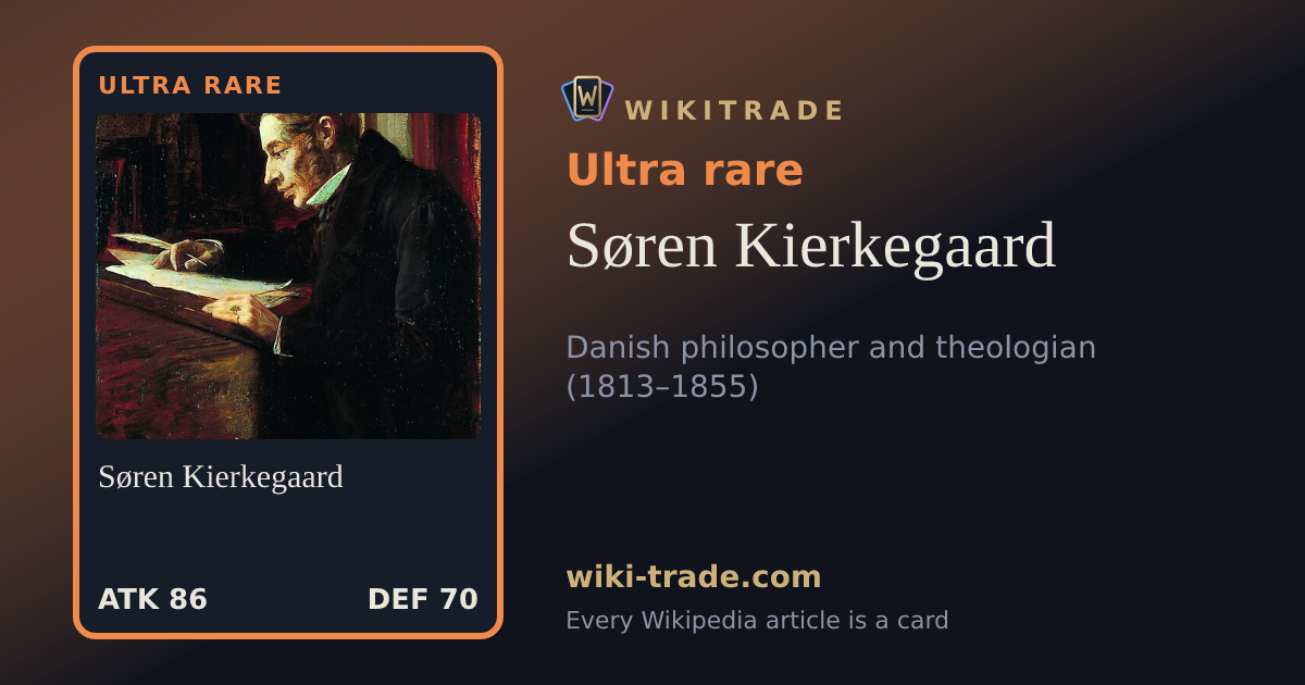 Søren Kierkegaard — Ultra rare card
