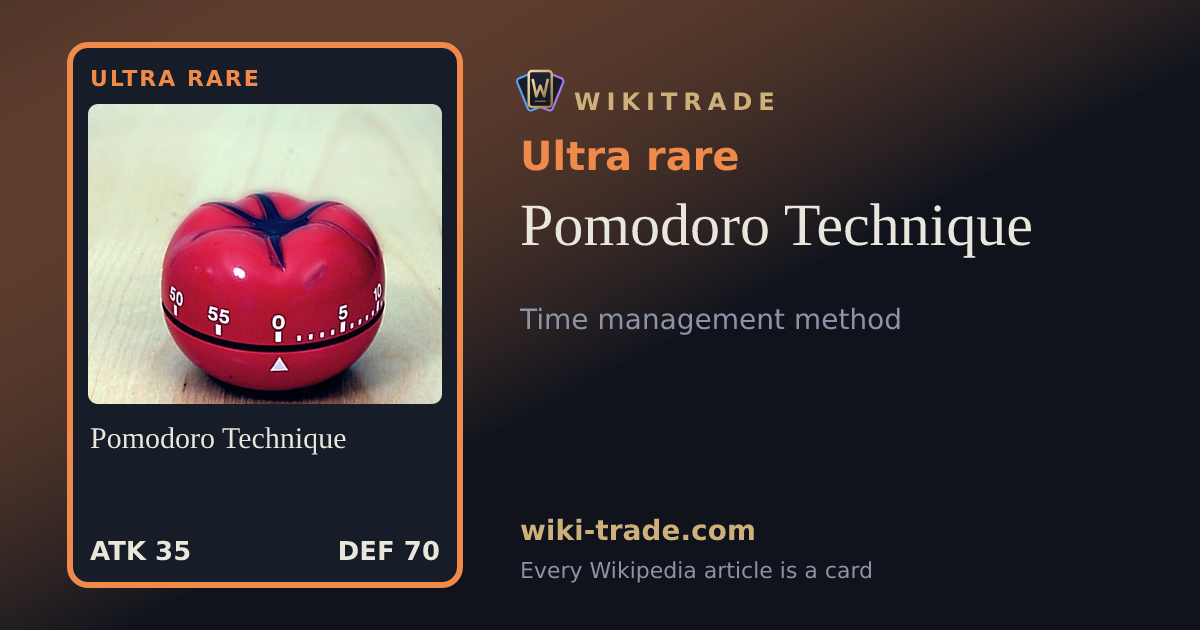 Pomodoro Technique — Ultra rare card