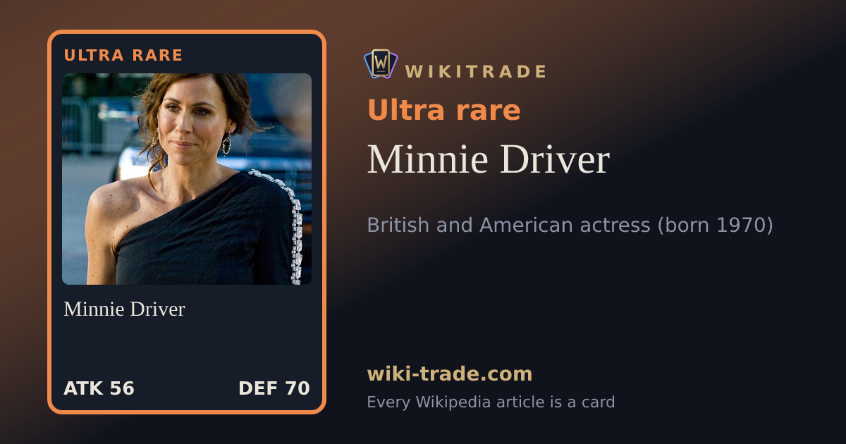 Minnie Driver — Ultra rare card