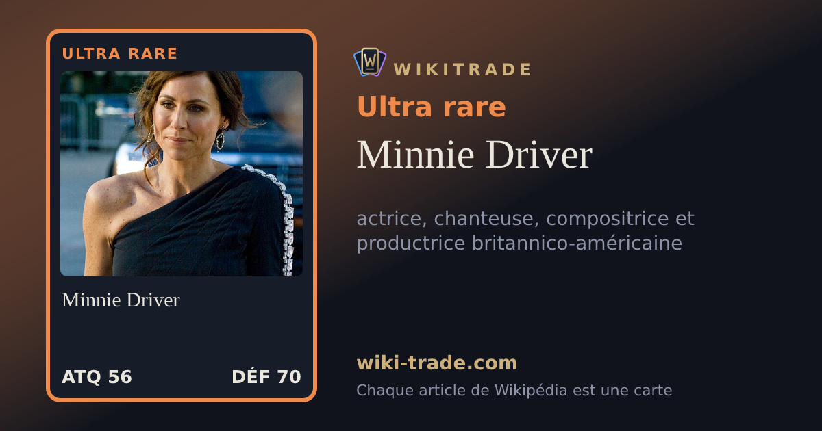 Minnie Driver — carte Ultra rare
