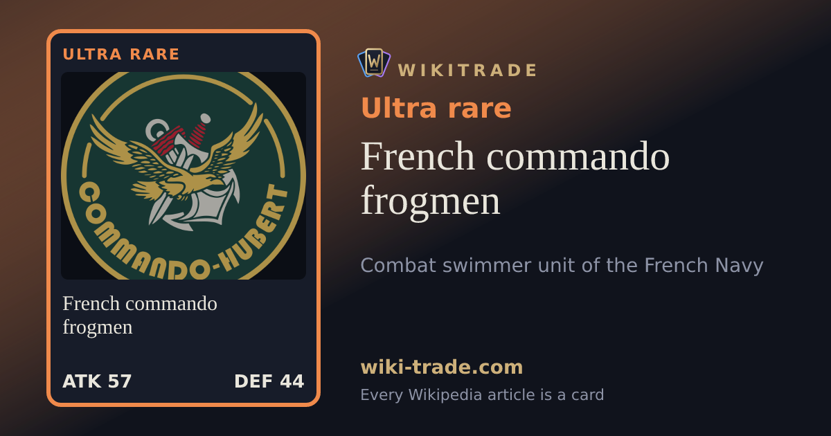 French commando frogmen — Ultra rare card