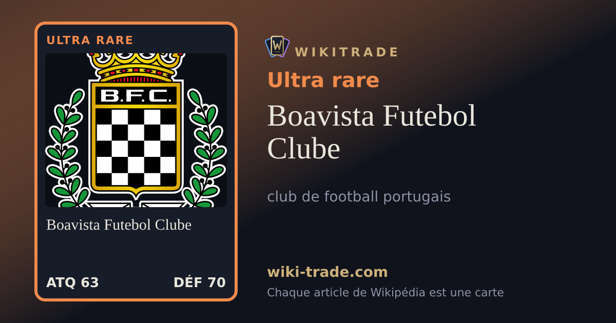 Boavista Futebol Clube — carte Ultra rare