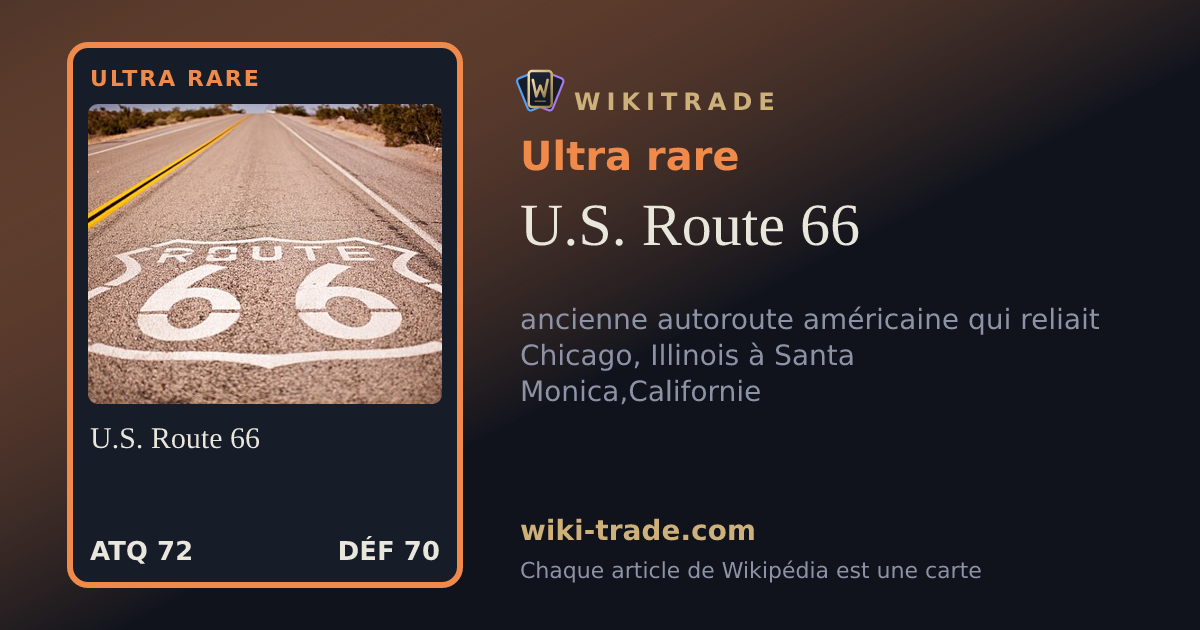 U.S. Route 66 — carte Ultra rare