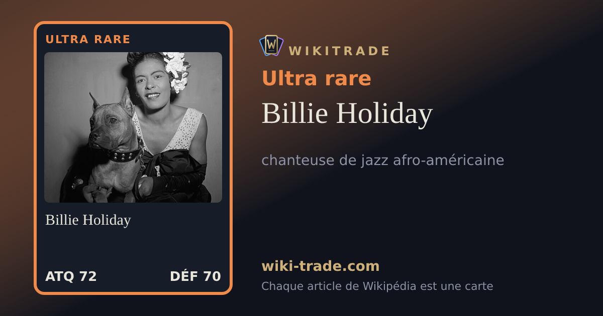 Billie Holiday — carte Ultra rare