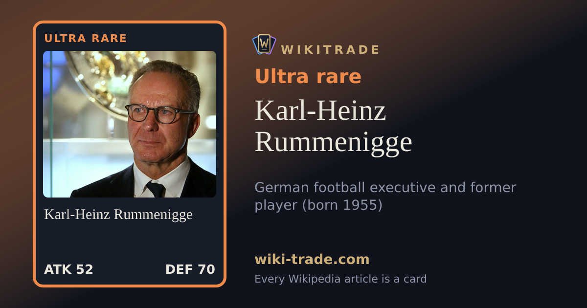 Karl-Heinz Rummenigge — Ultra rare card