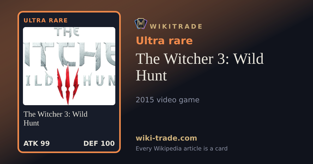The Witcher 3: Wild Hunt — Ultra rare card