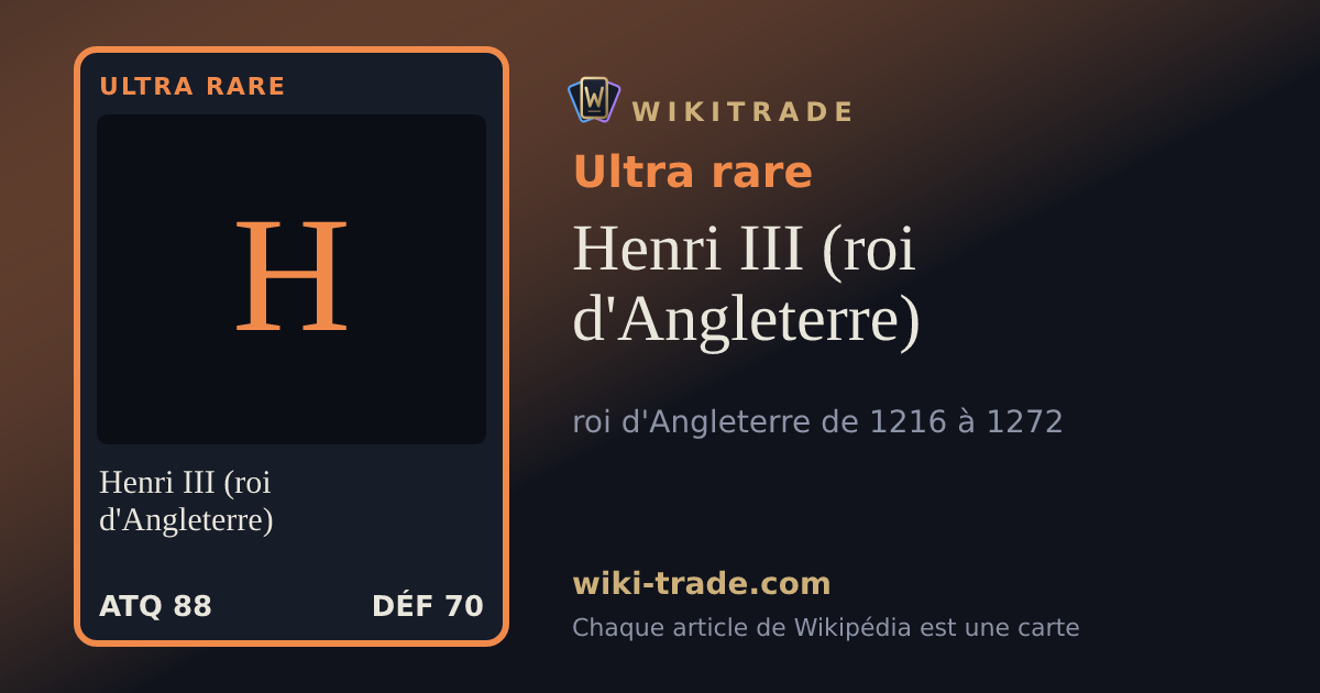 Henri III (roi d'Angleterre) — carte Ultra rare
