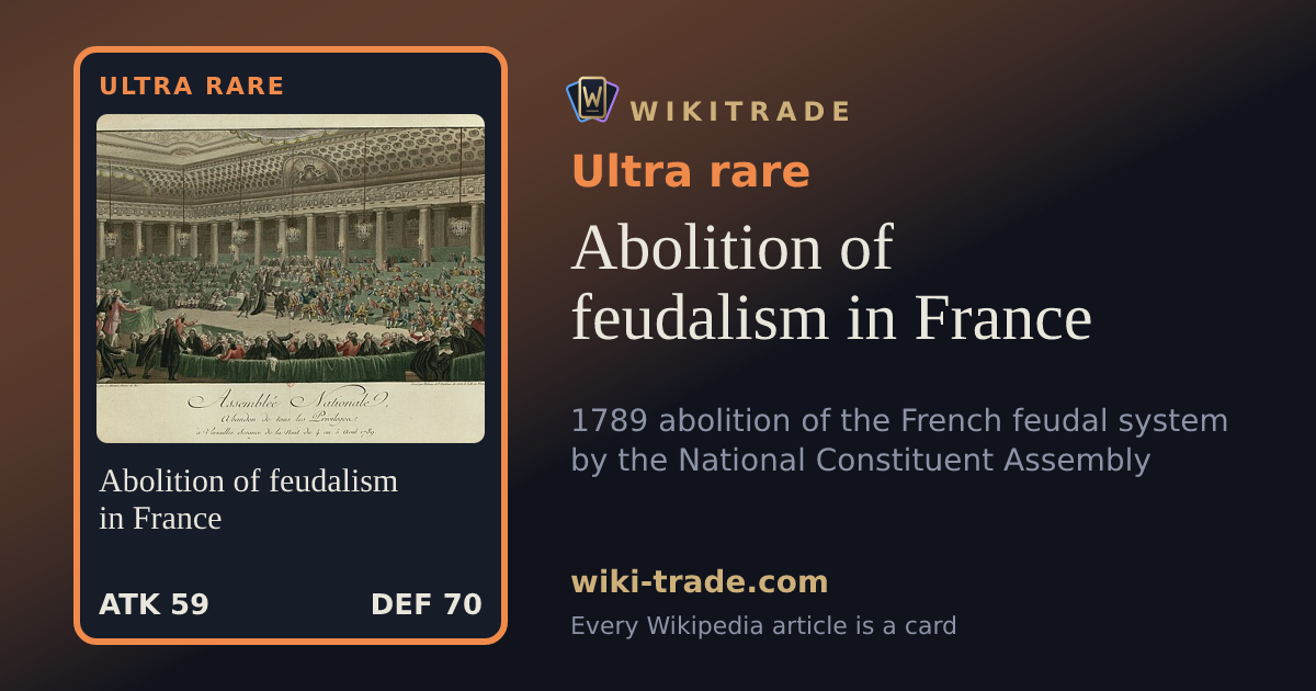 Abolition of feudalism in France — Ultra rare card