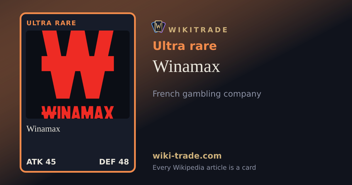 Winamax — Ultra rare card