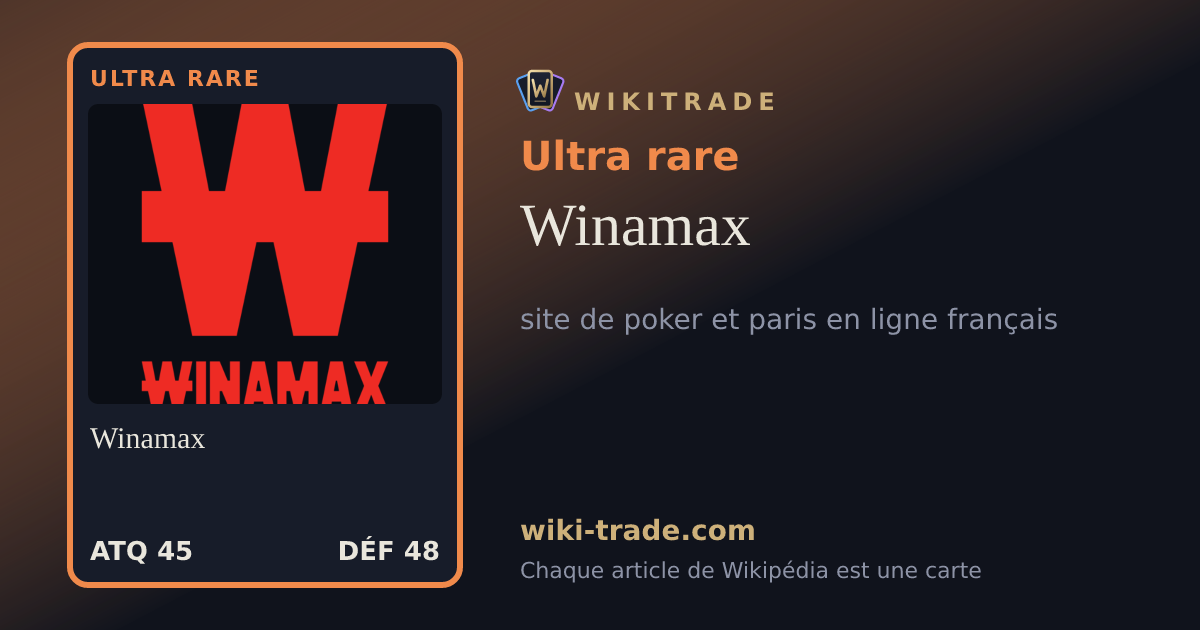 Winamax — carte Ultra rare