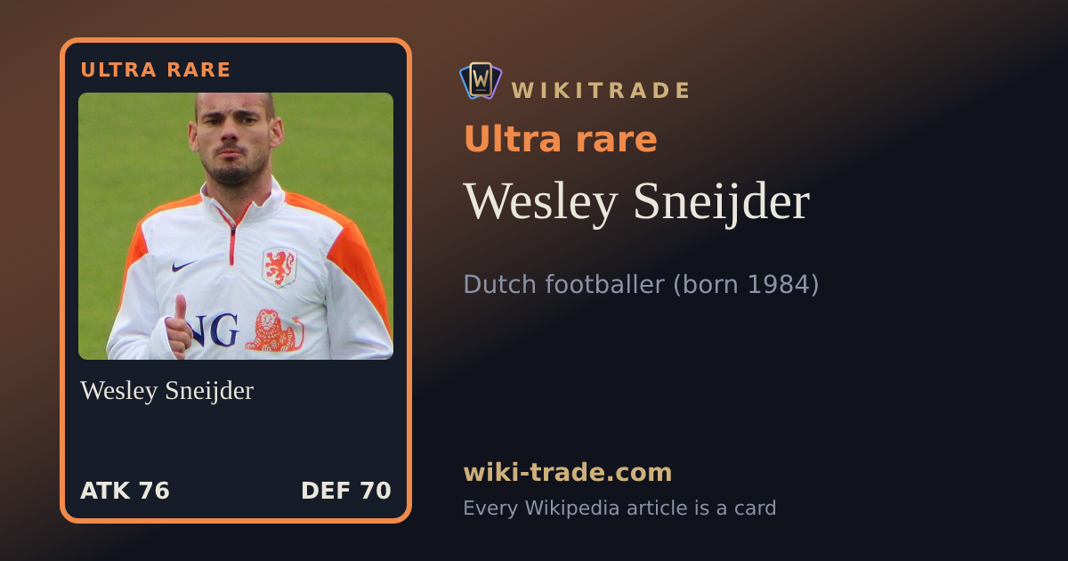 Wesley Sneijder — Ultra rare card