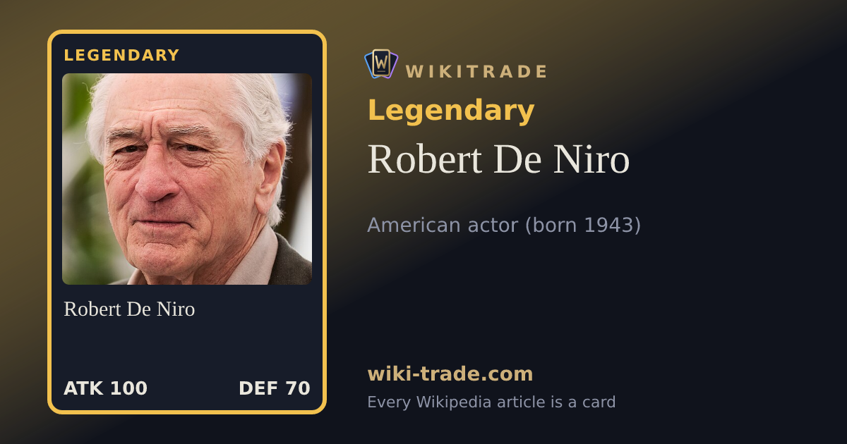 Robert De Niro — Legendary card