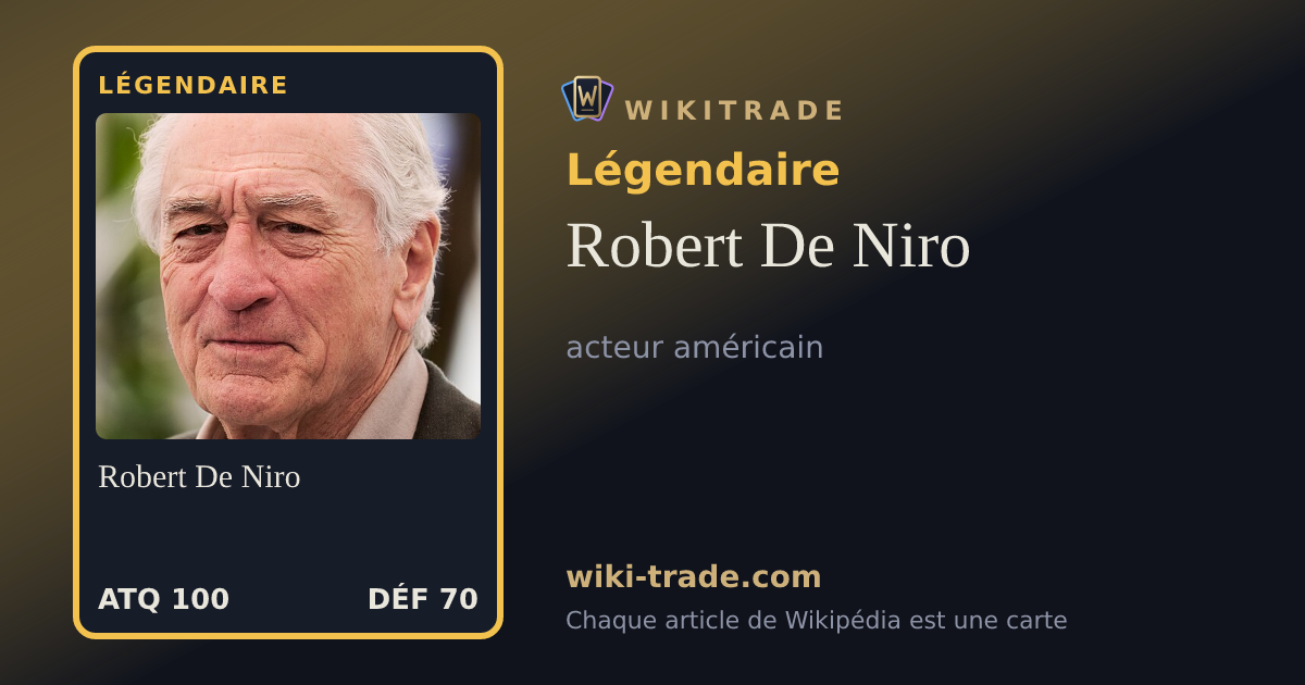 Robert De Niro — carte Légendaire