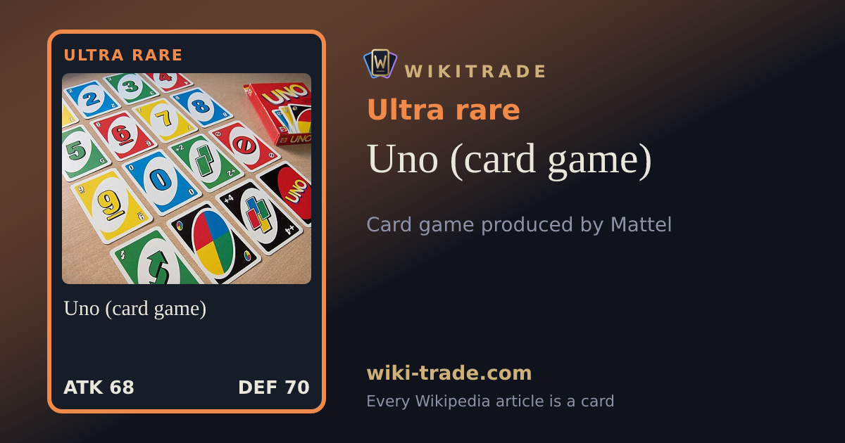 Uno (card game) — Ultra rare card