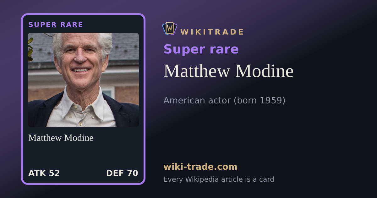 Matthew Modine — Super rare card