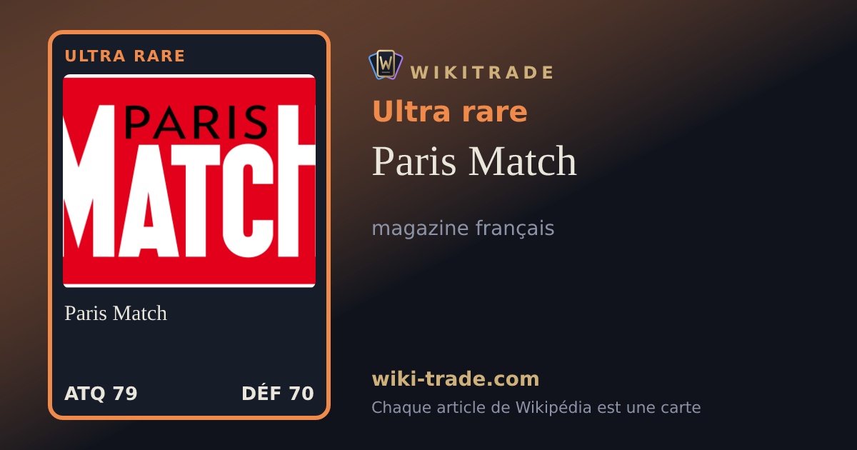 Paris Match — carte Ultra rare