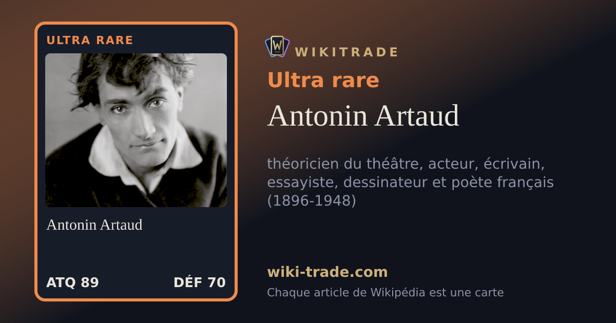 Antonin Artaud — carte Ultra rare