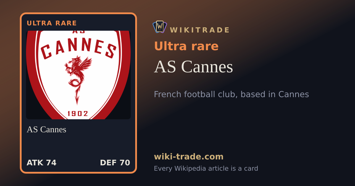 AS Cannes — Ultra rare card