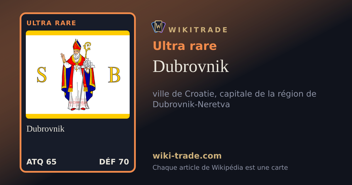 Dubrovnik — carte Ultra rare
