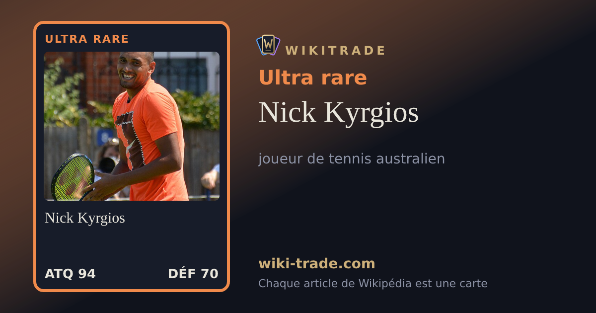 Nick Kyrgios — carte Ultra rare