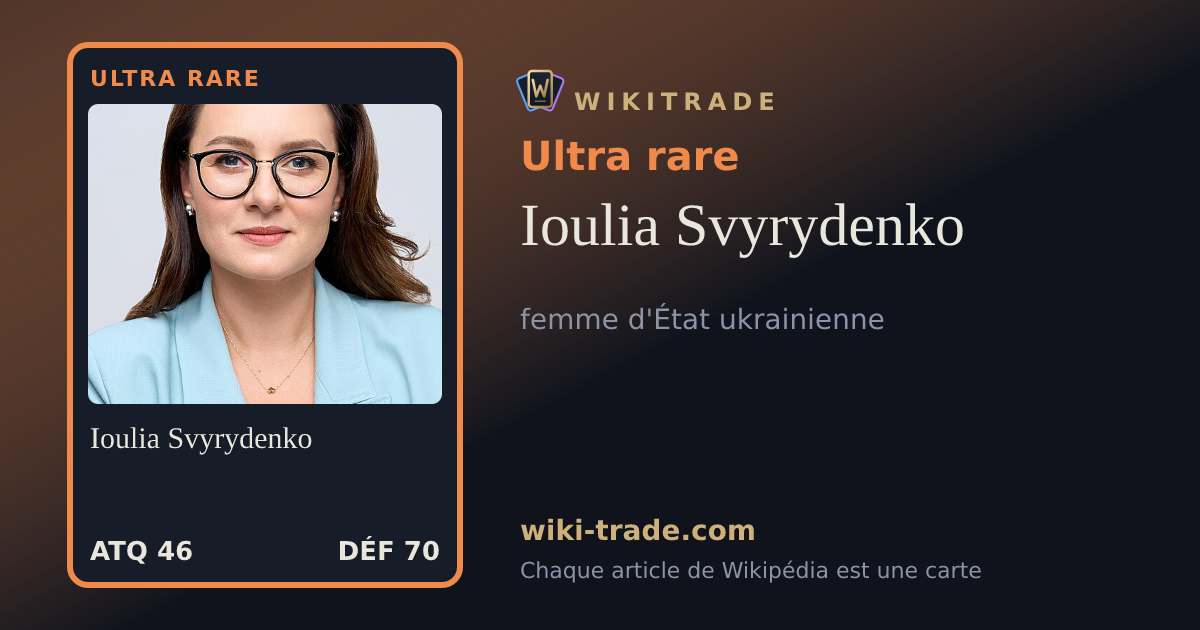 Ioulia Svyrydenko — carte Ultra rare