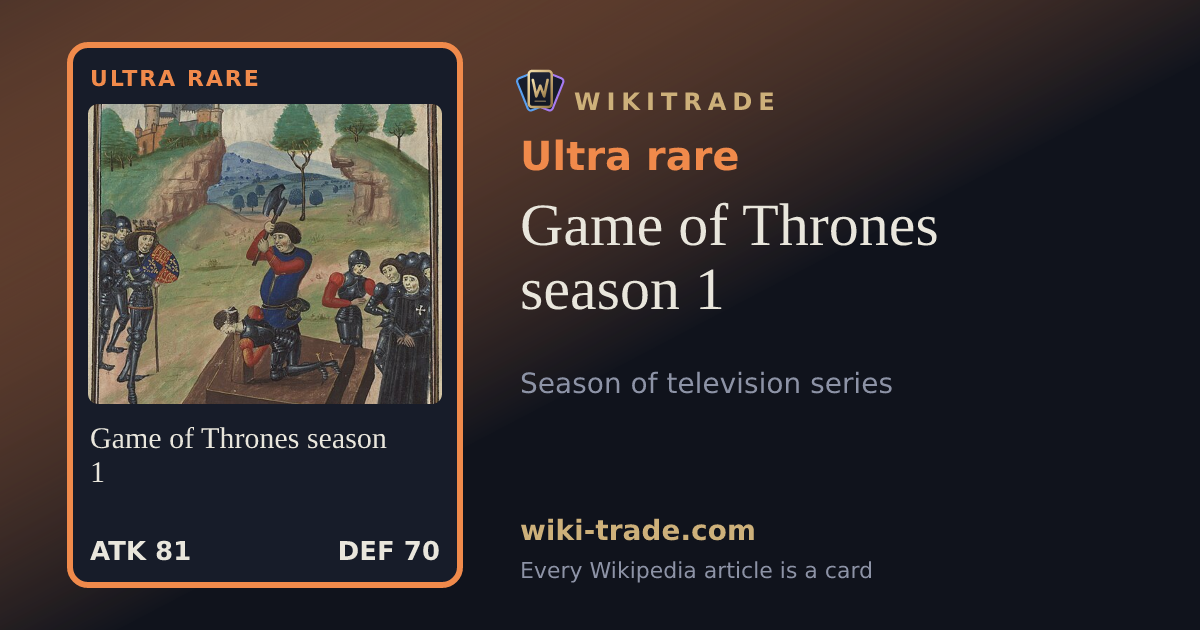 Game of Thrones season 1 — Ultra rare card