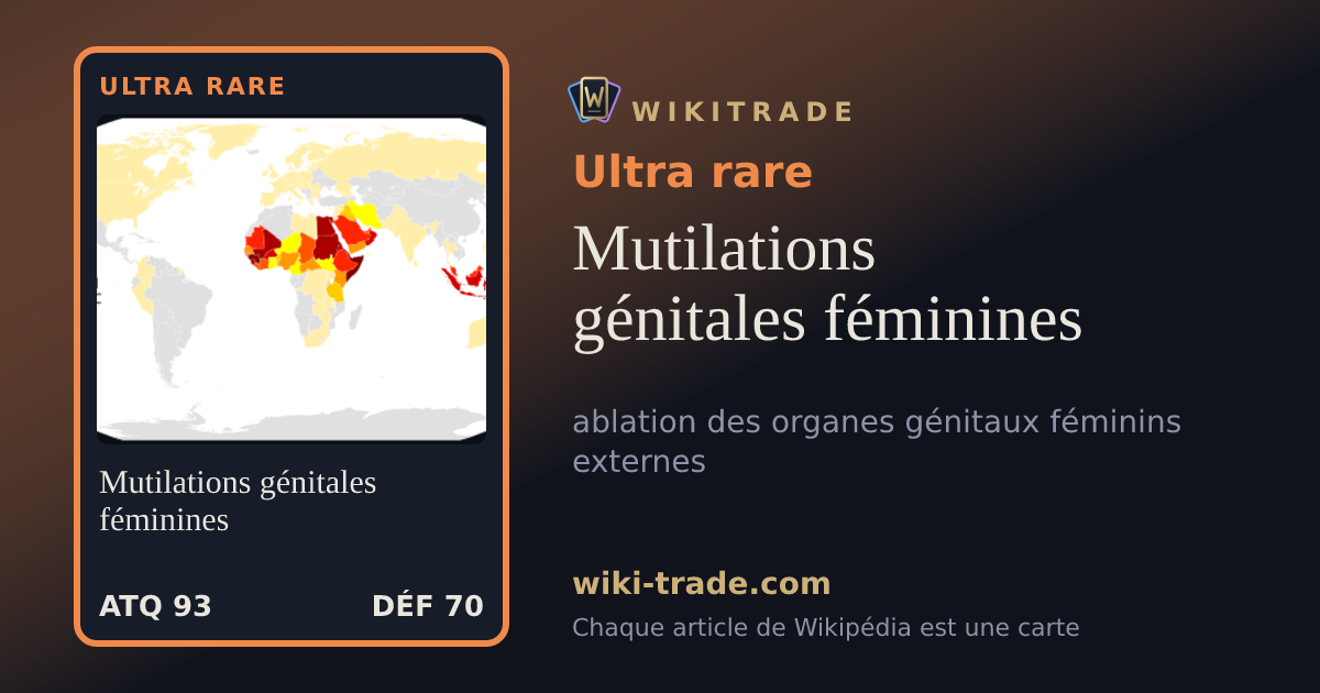 Mutilations génitales féminines — carte Ultra rare