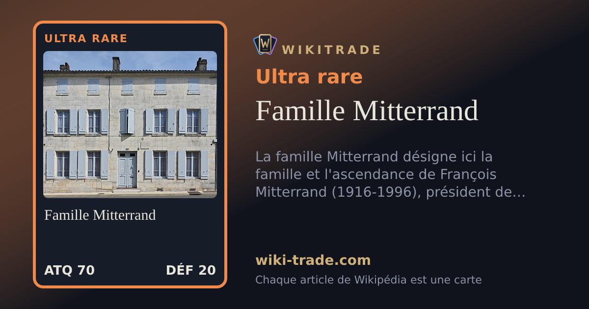 Famille Mitterrand — carte Ultra rare