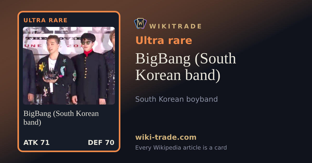 BigBang (South Korean band) — Ultra rare card