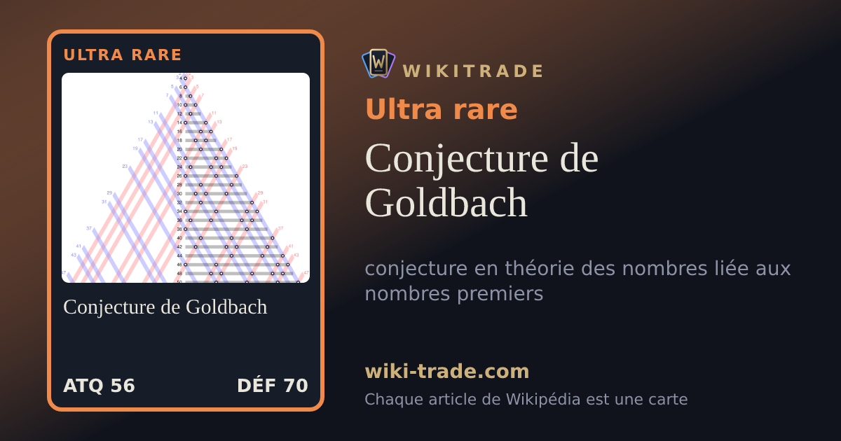 Conjecture de Goldbach — carte Ultra rare