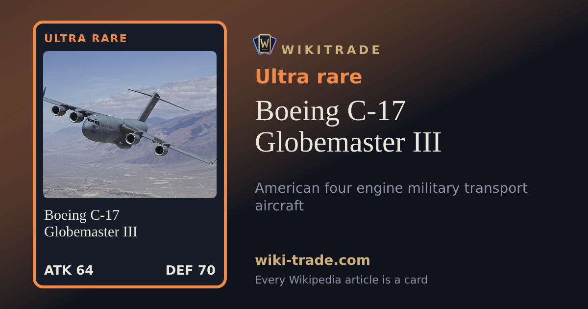 Boeing C-17 Globemaster III — Ultra rare card