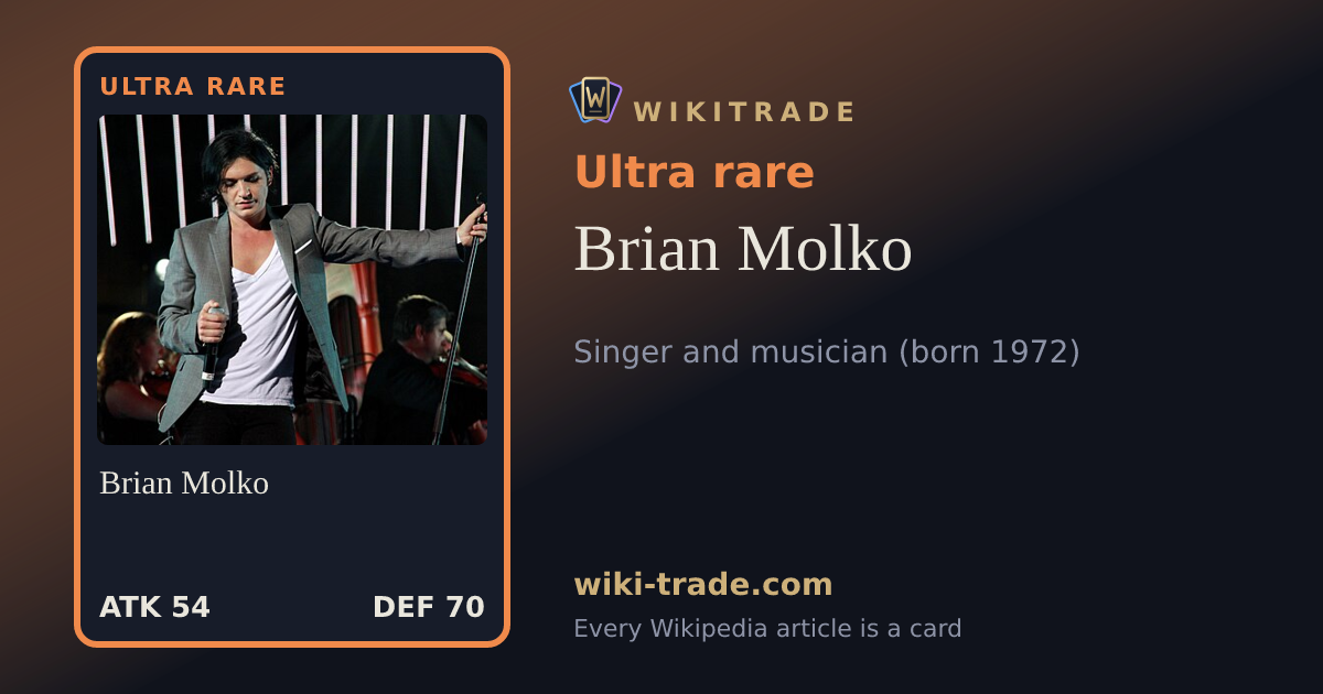 Brian Molko — Ultra rare card