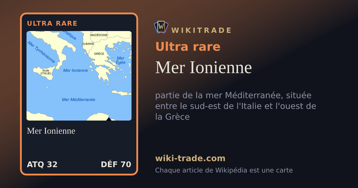 Mer Ionienne — carte Ultra rare