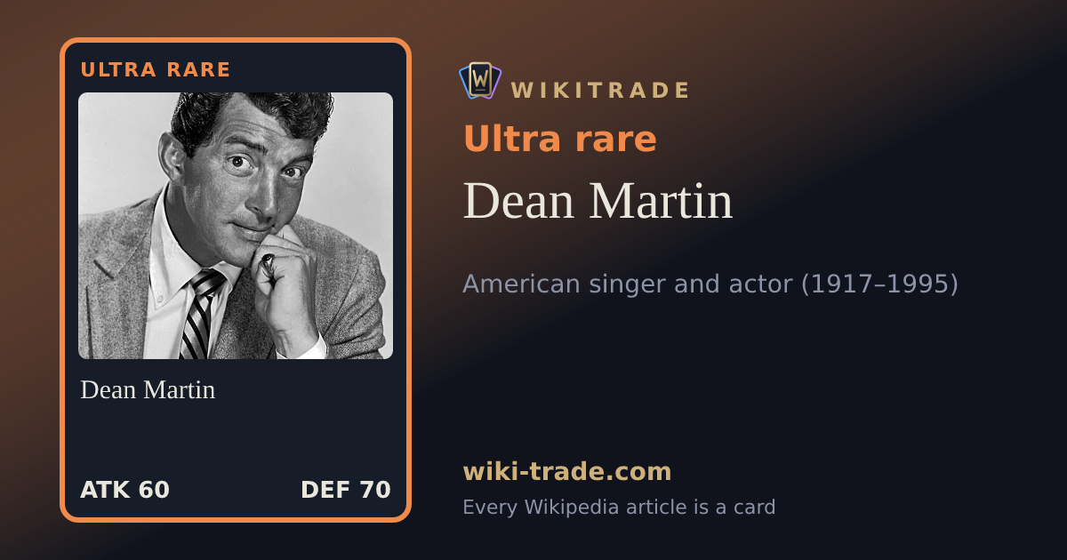 Dean Martin — Ultra rare card