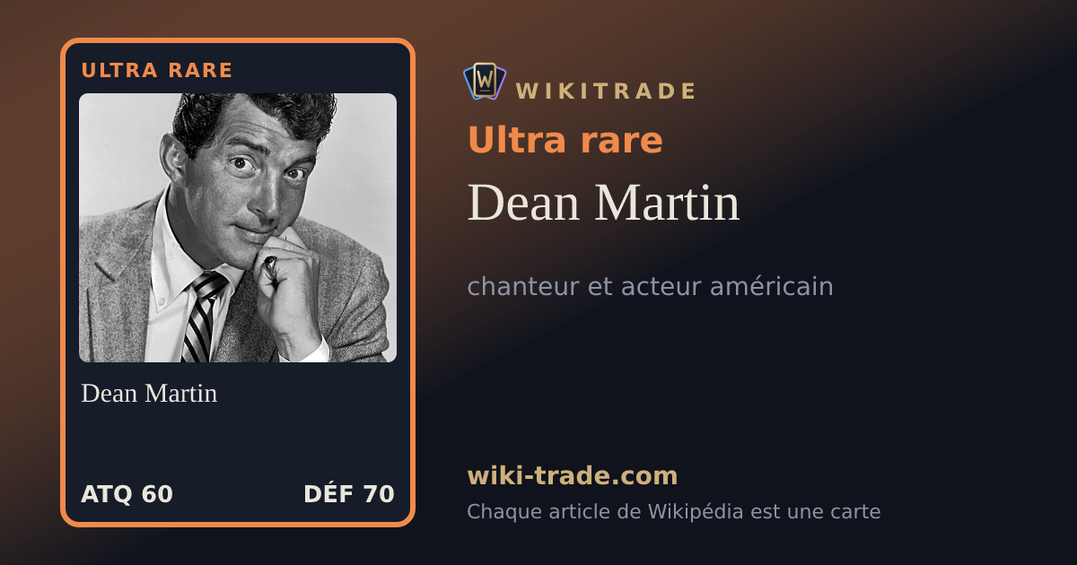 Dean Martin — carte Ultra rare