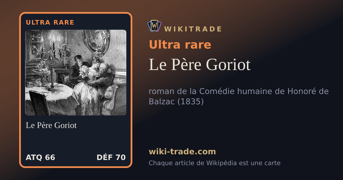 Le Père Goriot — carte Ultra rare