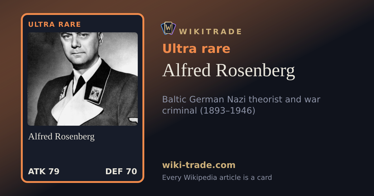 Alfred Rosenberg — Ultra rare card