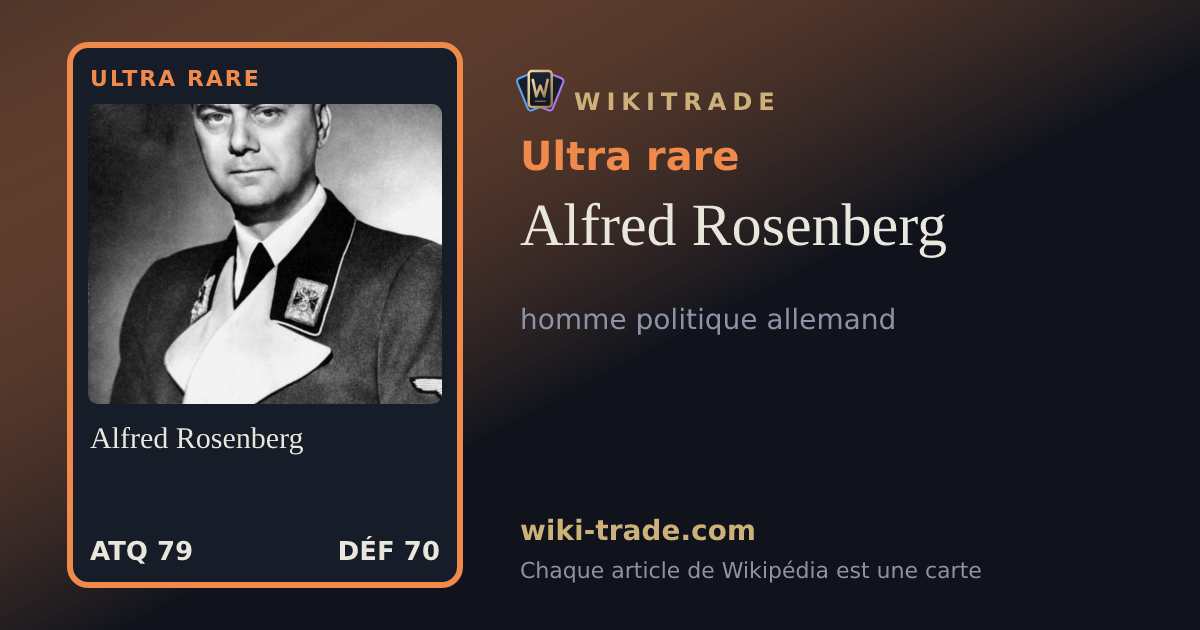 Alfred Rosenberg — carte Ultra rare