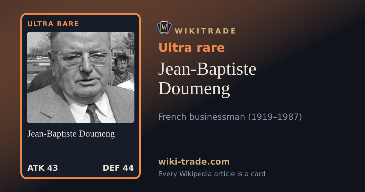 Jean-Baptiste Doumeng — Ultra rare card