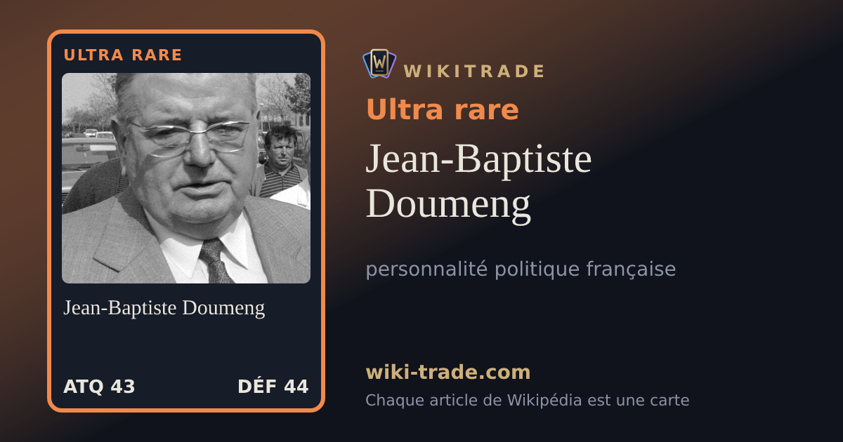 Jean-Baptiste Doumeng — carte Ultra rare