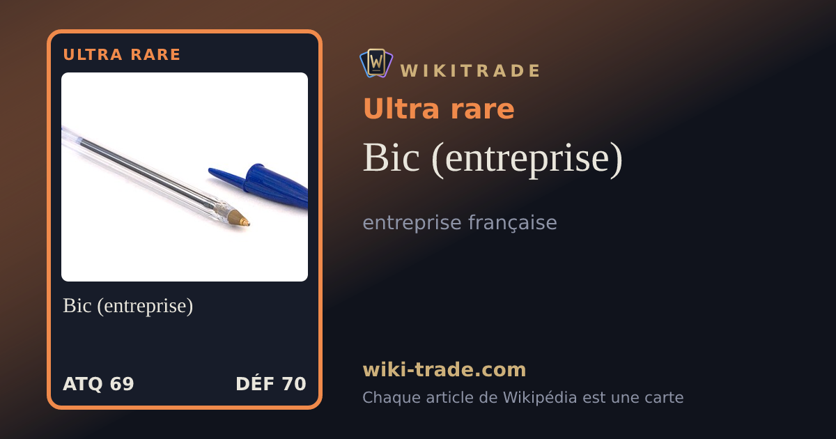 Bic (entreprise) — carte Ultra rare