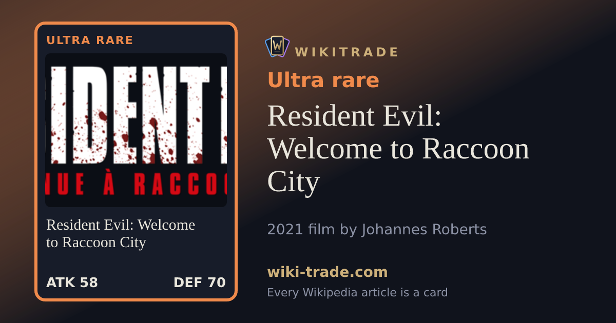 Resident Evil: Welcome to Raccoon City — Ultra rare card