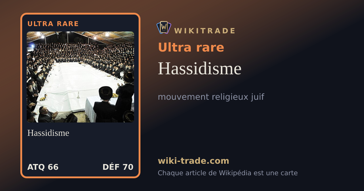 Hassidisme — carte Ultra rare
