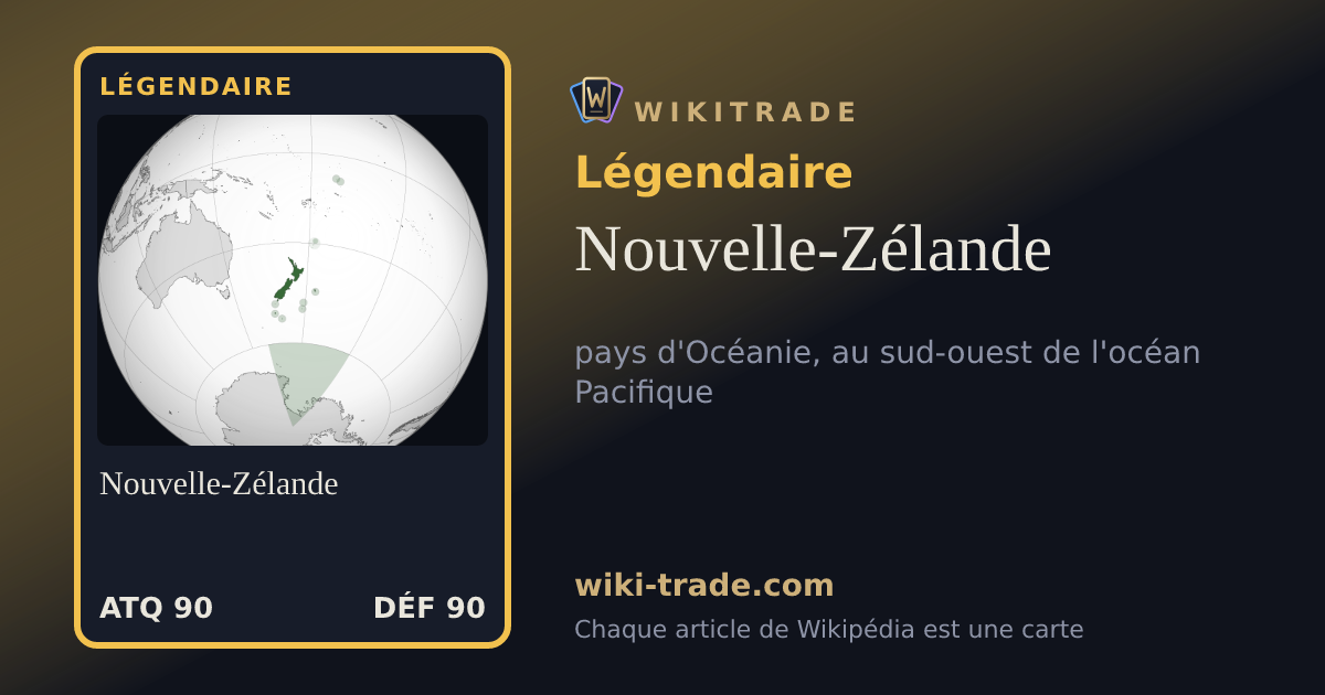 Nouvelle-Zélande — carte Légendaire