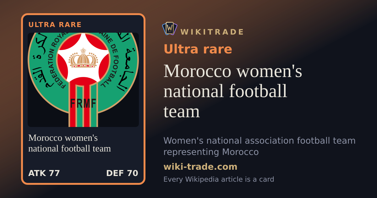 Morocco women's national football team — Ultra rare card