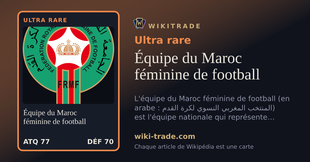 Équipe du Maroc féminine de football — carte Ultra rare