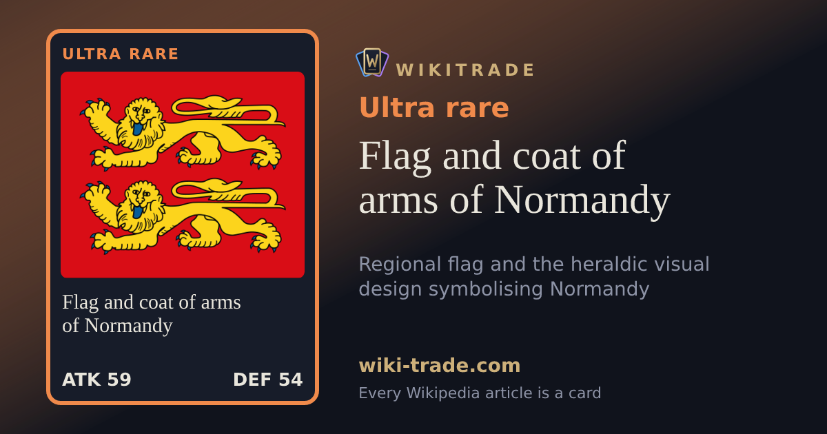 Flag and coat of arms of Normandy — Ultra rare card