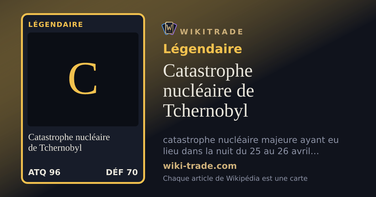 Catastrophe nucléaire de Tchernobyl — carte Légendaire