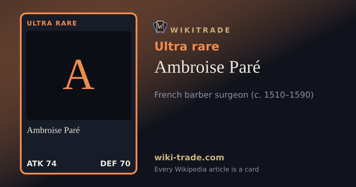 Ambroise Paré — Ultra rare card
